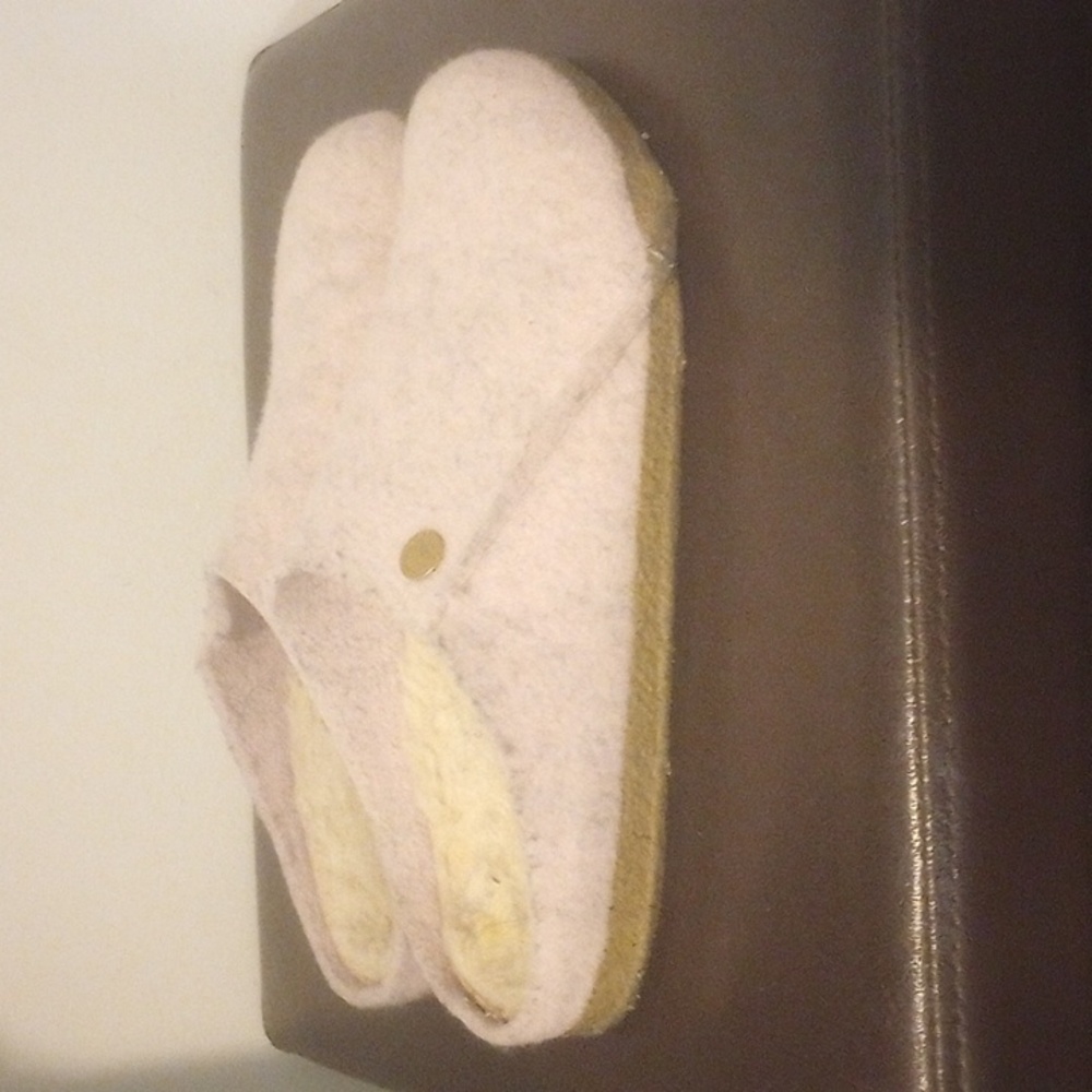 Birkenstock Zermatt Shearling Heathered Pink w/gray Specks Sz 39/8